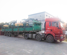 沃爾華2臺輪式挖掘機發往中原地區